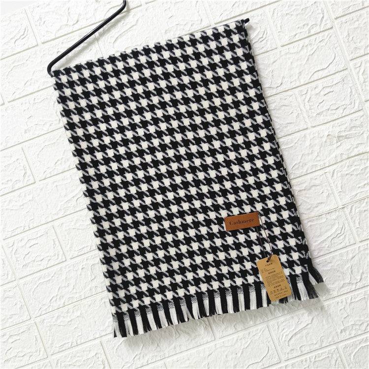 Imitation cashmere houndstooth scarf - Xmaker