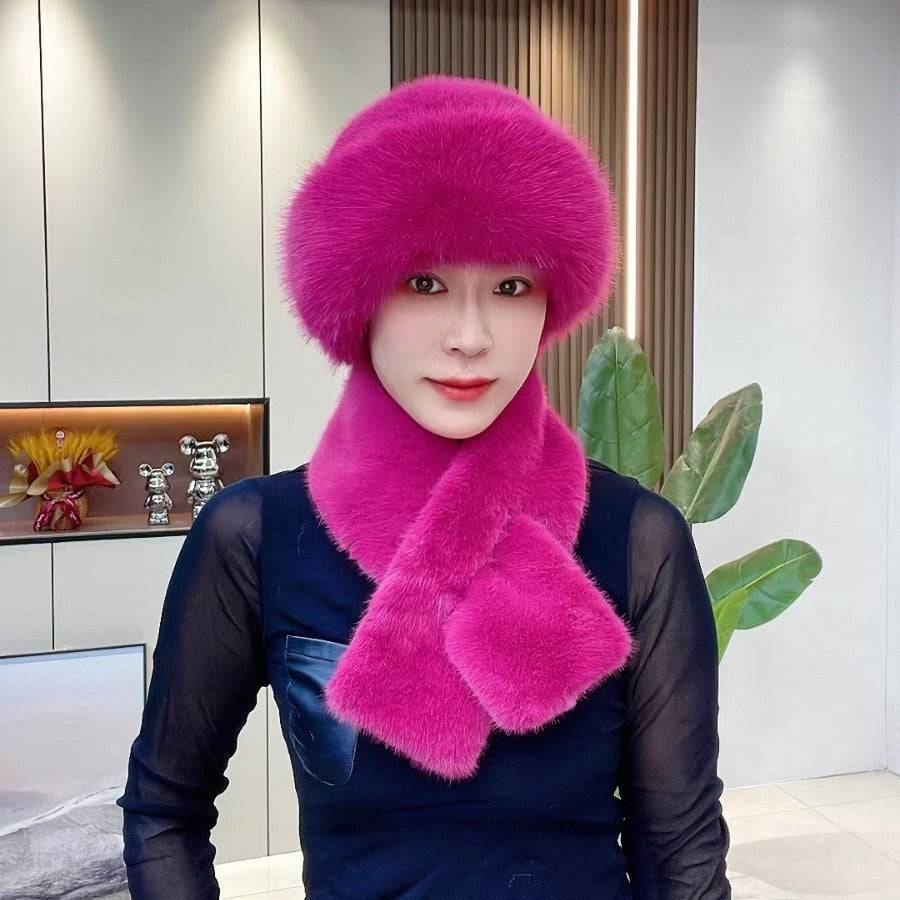 Suit Winter Scarf Mongolian Cap Plush Hat Women's Thickened - Xmaker. Inc