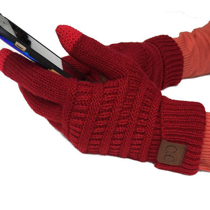 Wool Knitted Turn-over Labeling Touch Screen Gloves - Xmaker