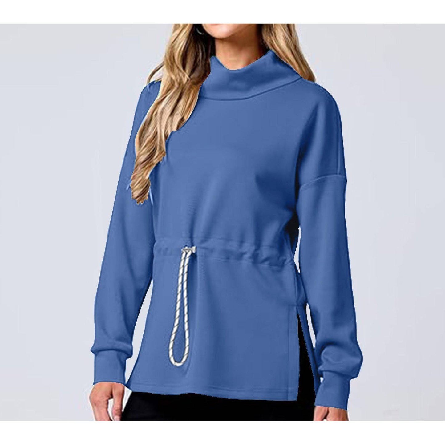 Drawstring Waist-tight Sweater Mid-length Women's - Xmaker. Inc