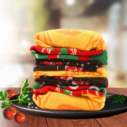 Christmas Creative Hamburger Socks Party Socks Gift - Xmaker. Inc