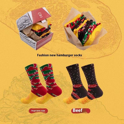 Christmas Creative Hamburger Socks Party Socks Gift - Xmaker. Inc