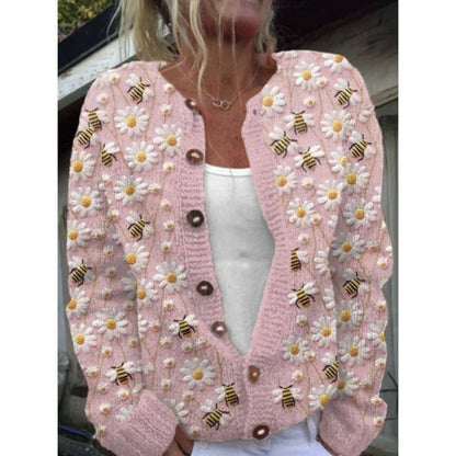 3D Digital Printing Cardigan Knitted Coat Women's Clothing - Xmaker. Inc