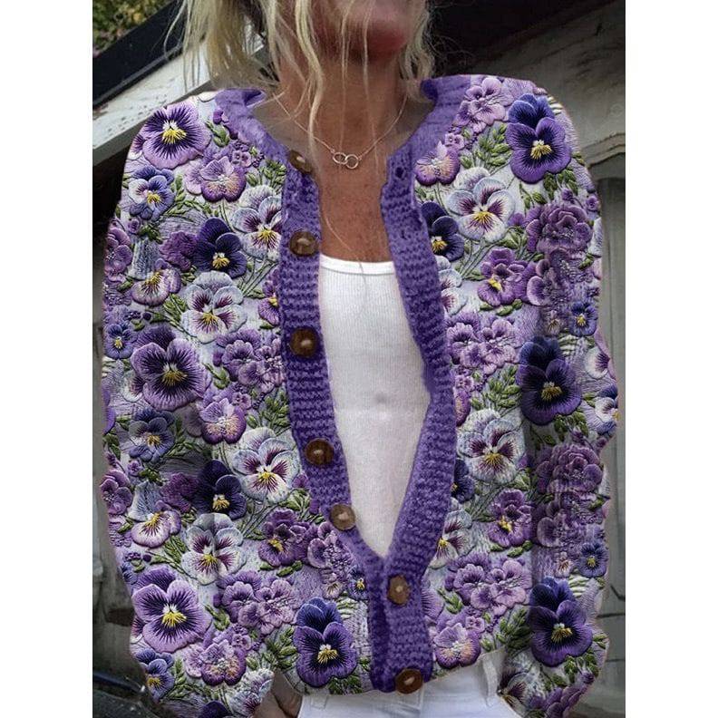 3D Digital Printing Cardigan Knitted Coat Women's Clothing - Xmaker. Inc