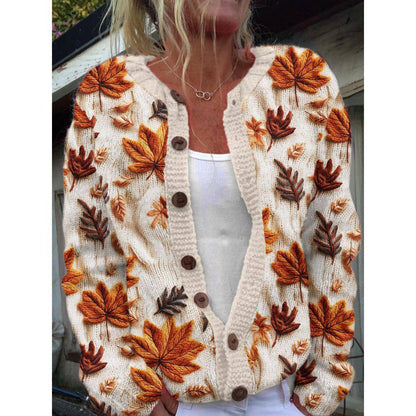 3D Digital Printing Cardigan Knitted Coat Women's Clothing - Xmaker. Inc