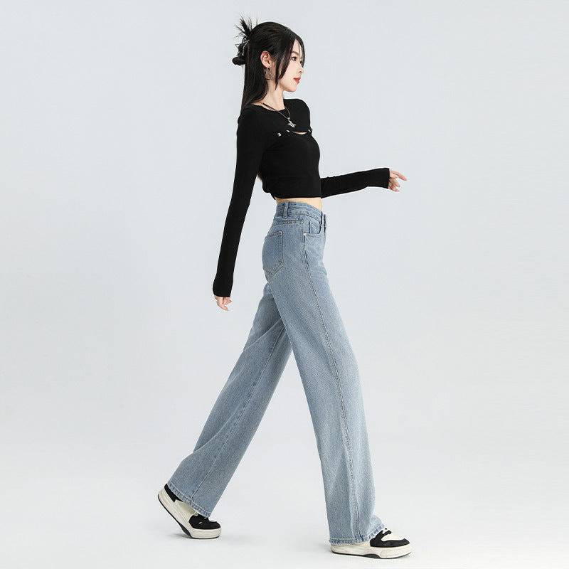 High Waist Slimming Narrow Version Straight-leg Pants Commuting Girl Pants - Xmaker. Inc