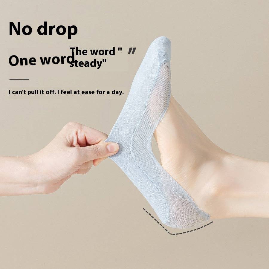 Pure Cotton Non-slip Tight Ice Silk Invisible Boat Socks - Xmaker. Inc