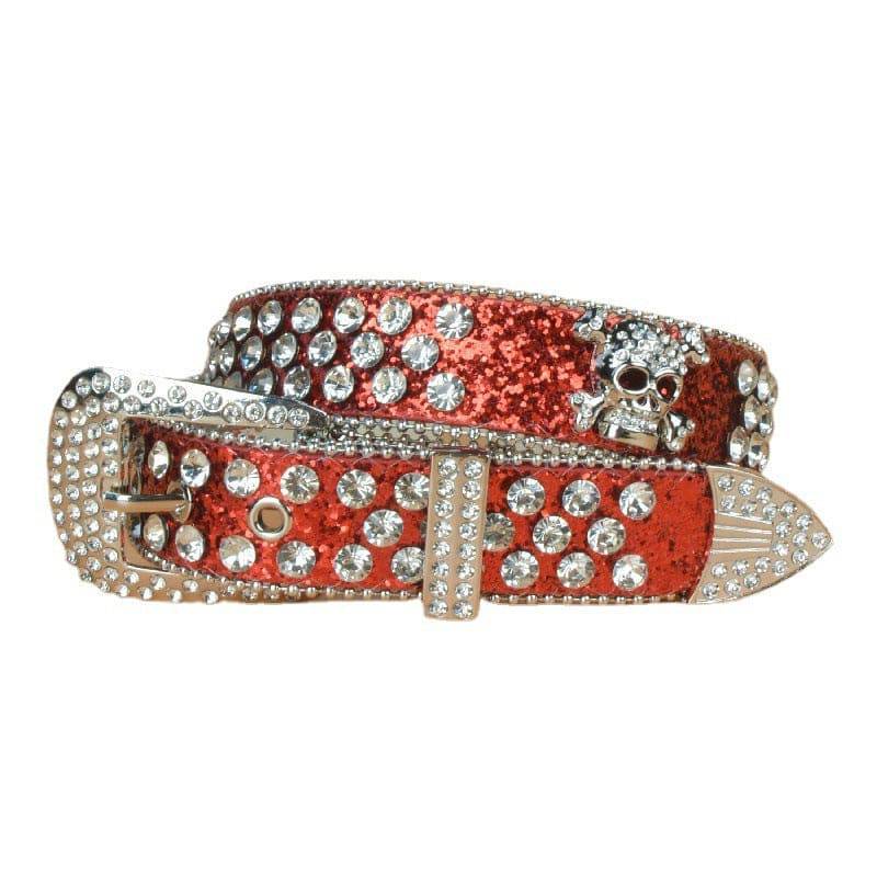 Denim Style Women's Skull Rhinestone Belt - Xmaker. Inc
