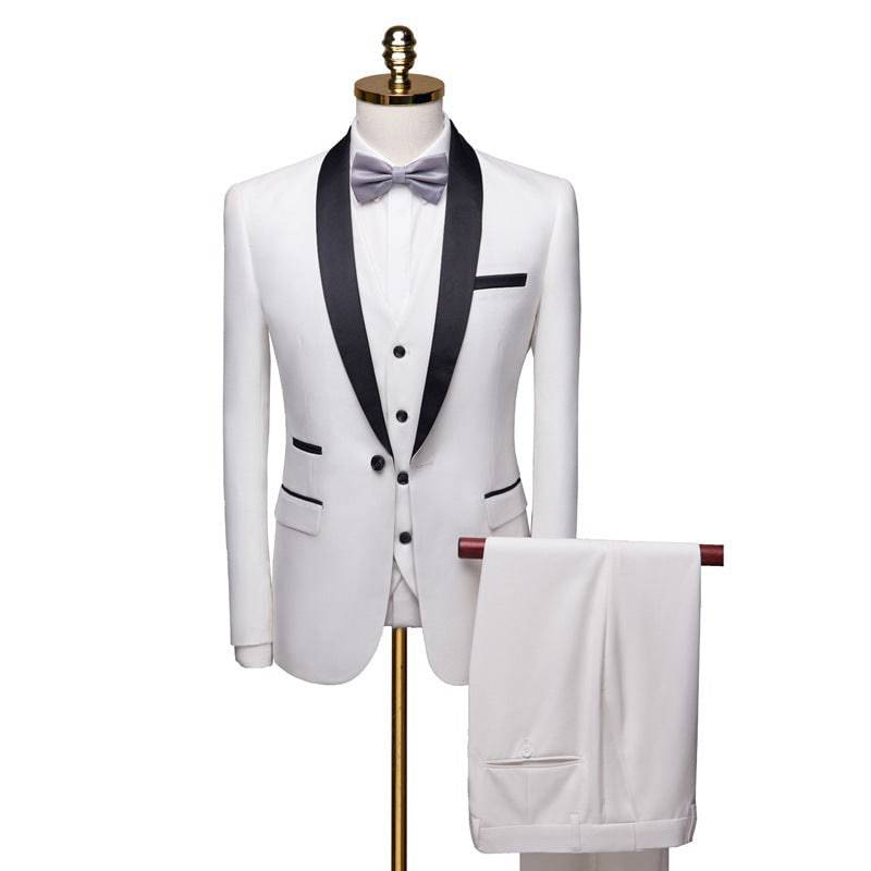 Men 3 Pieces Suit Set Men Wedding Suits Groom Tuxedos - Xmaker