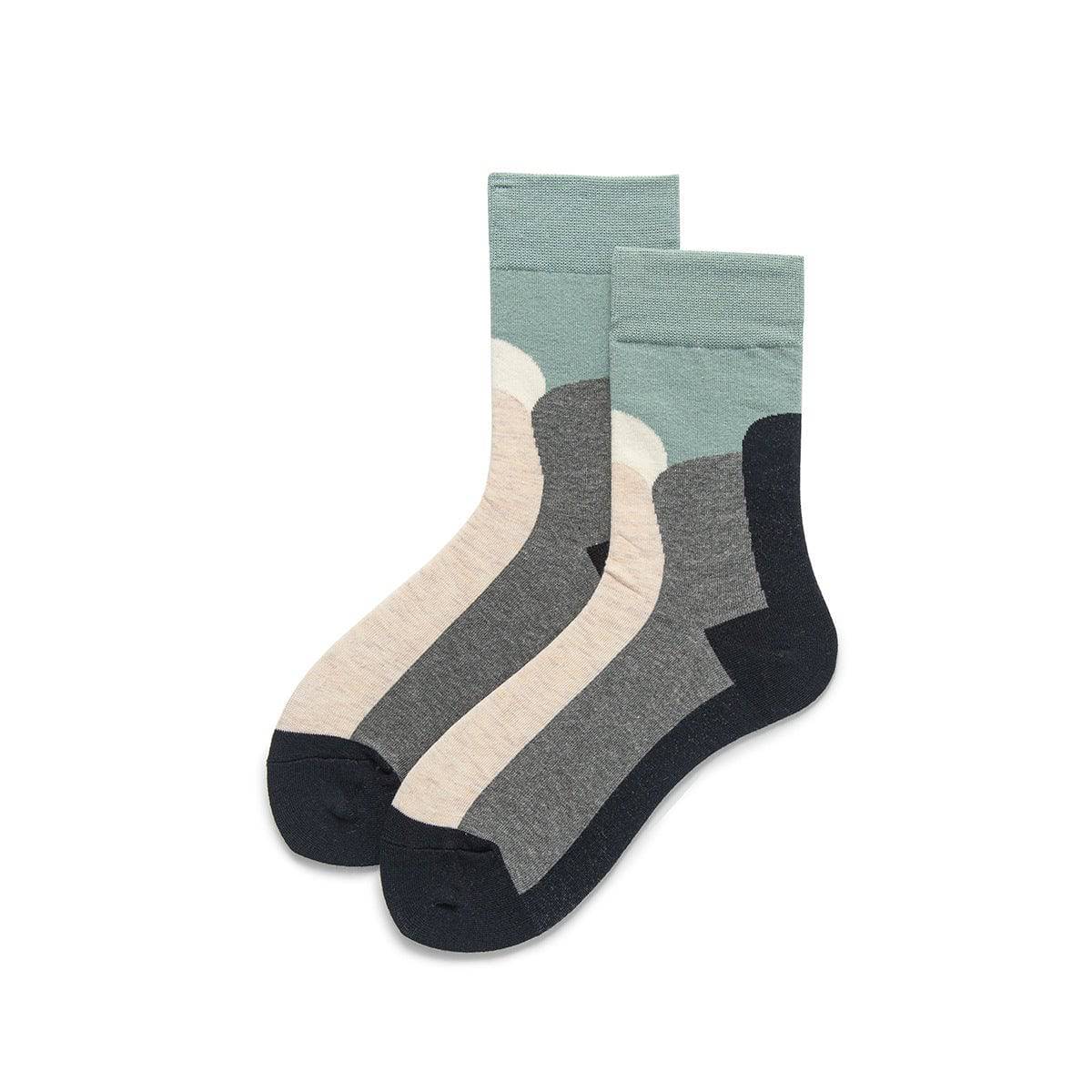 Women's Fashion Preppy Style Striped Mid-calf Length Socks - Xmaker. Inc