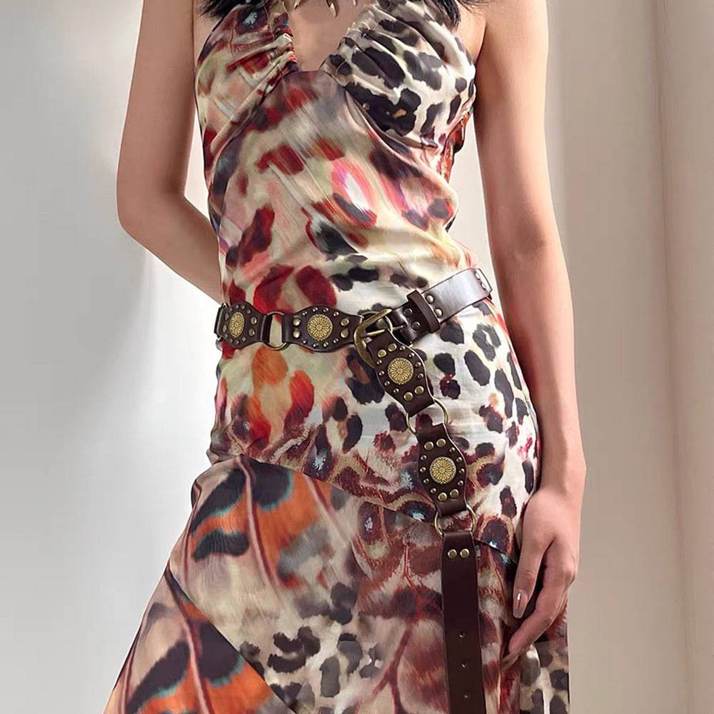 Vintage Belts For Both Men And Women With Handsome Riveted Metal Buckle Punk Hip Hop Fashion Accessories - Xmaker. Inc