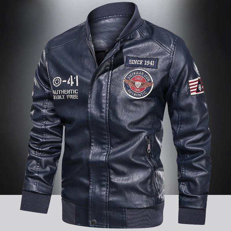 Men's Motorcycle PU leather jacket - Xmaker