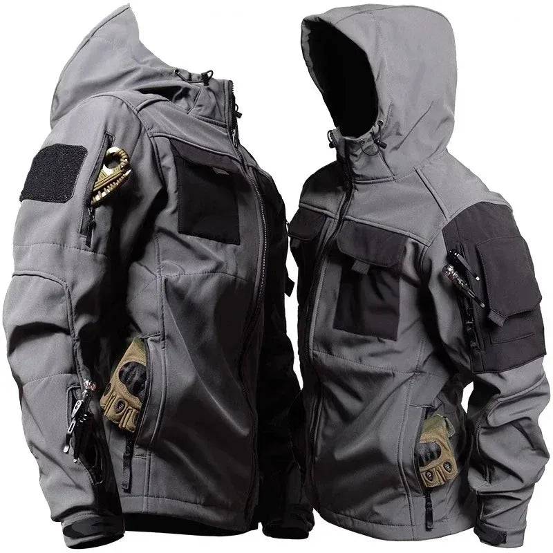 Jackets Men's Multi-pocket Hooded Jacket Cargo Coat - Xmaker