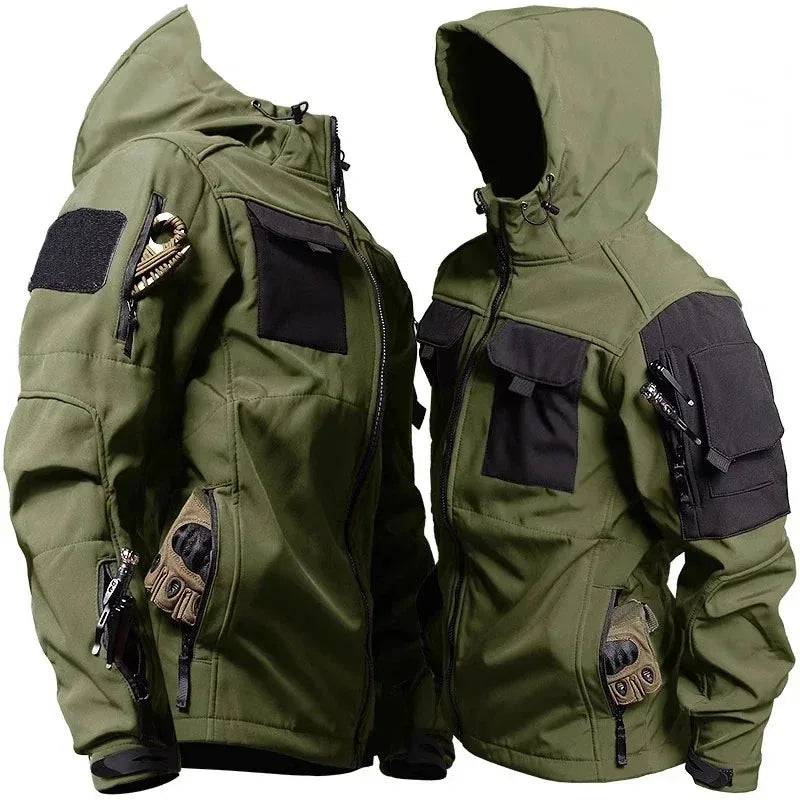 Jackets Men's Multi-pocket Hooded Jacket Cargo Coat - Xmaker