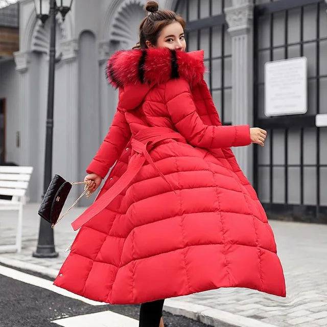 Women's Winter Warm Casual Long Hooded Jacket Down Jacket - Xmaker