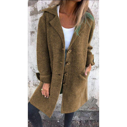 Women's Single-breasted Mid-length Coat - Xmaker