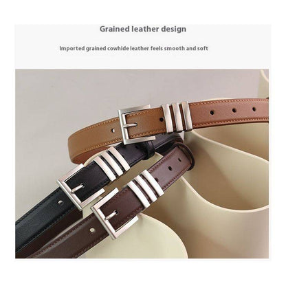 Women's First Layer Cowhide Leather Belt - Xmaker