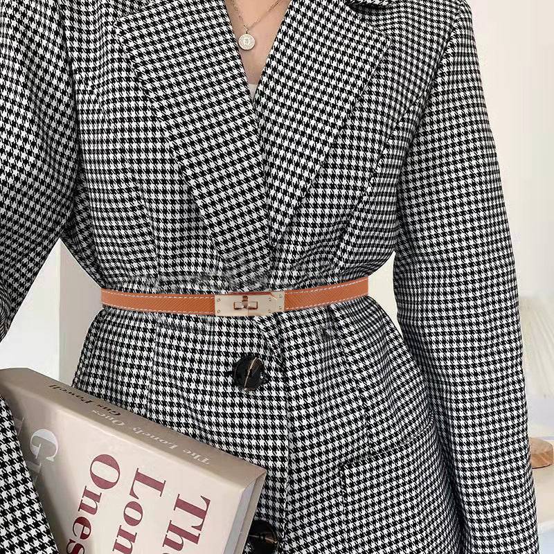 Women's Thin Belt Retro Coat Sweater Waist-tied Simple - Xmaker