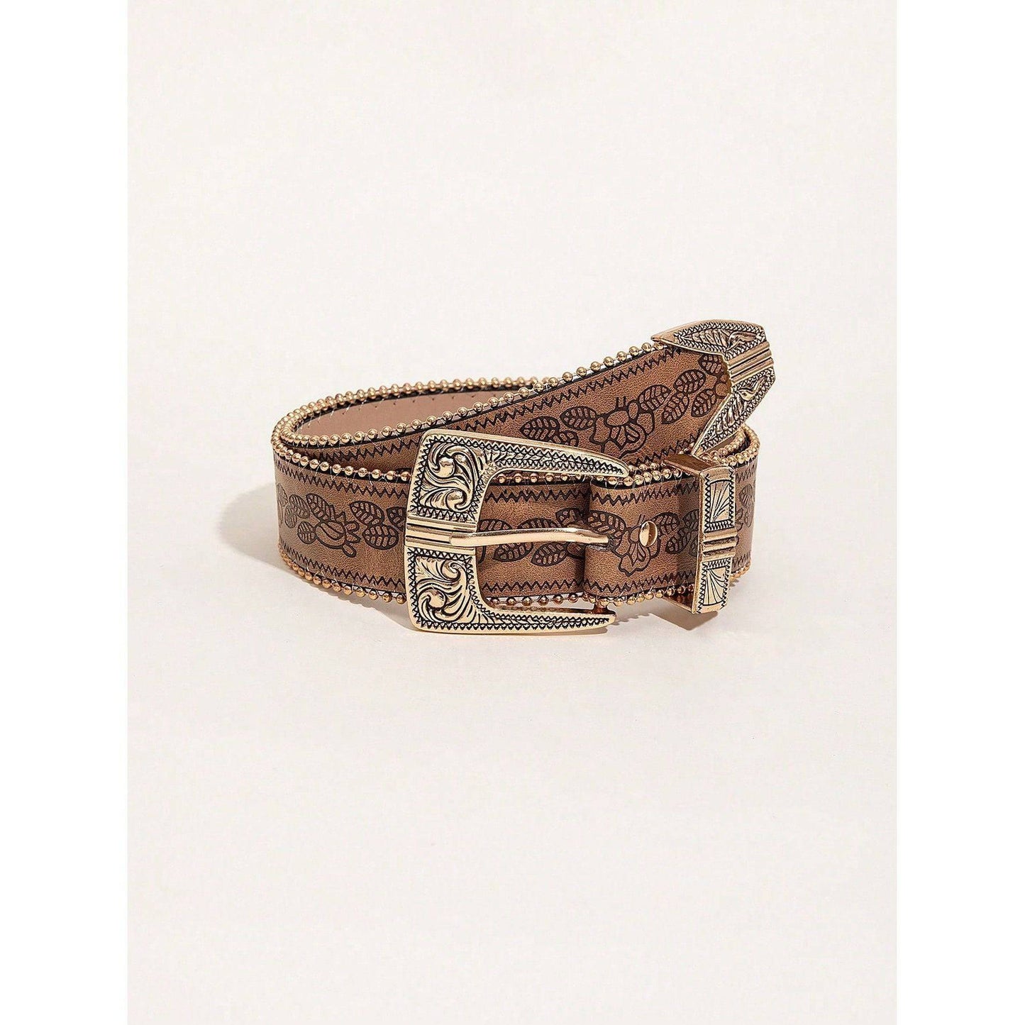 Retro Pattern PU Belt Western Style Women's Belt - Xmaker