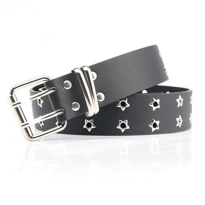 Women's All-match Casual Star Double Row Air Hole Belt - Xmaker