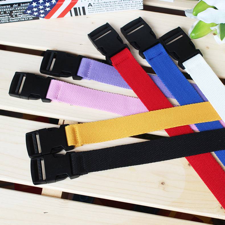 32cm Plastic Buckle Pairs Release Buckle Canvas Belt - Xmaker