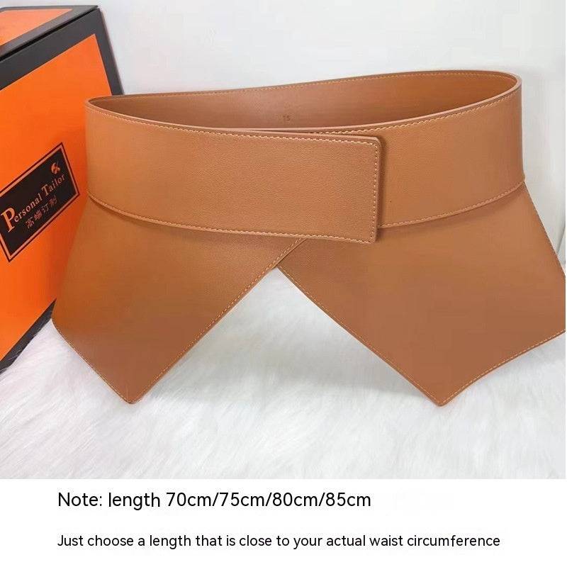 Wide Waist Seal Cowhide Leather Women's Accessories - Xmaker