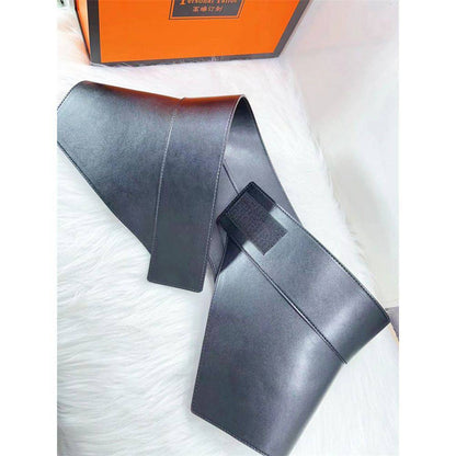 Wide Waist Seal Cowhide Leather Women's Accessories - Xmaker