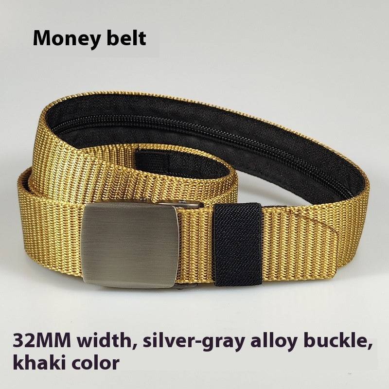 32MM Black Alloy Buckle Nylon Belt - Xmaker