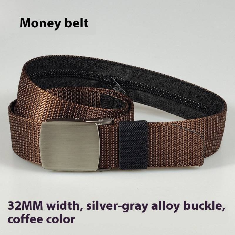 32MM Black Alloy Buckle Nylon Belt - Xmaker