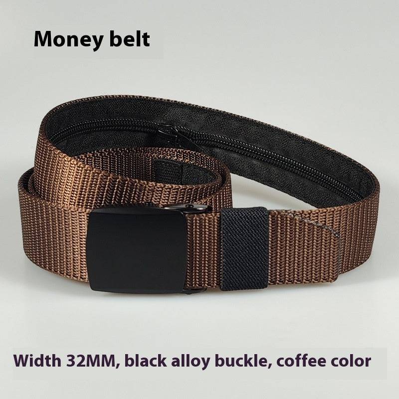 32MM Black Alloy Buckle Nylon Belt - Xmaker