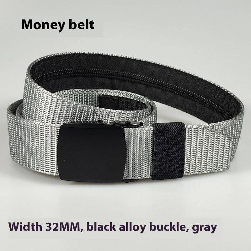 32MM Black Alloy Buckle Nylon Belt - Xmaker