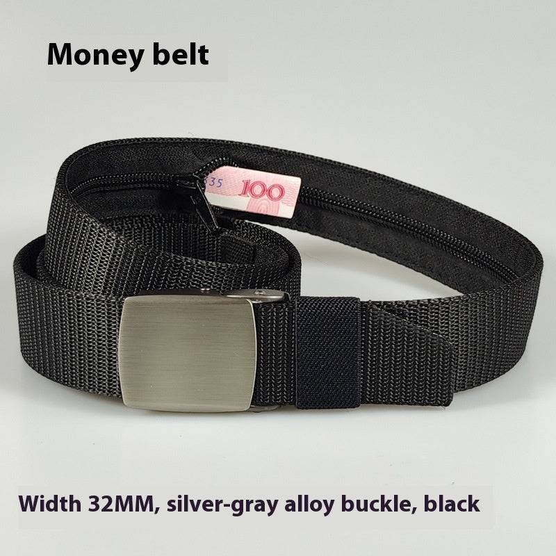 32MM Black Alloy Buckle Nylon Belt - Xmaker