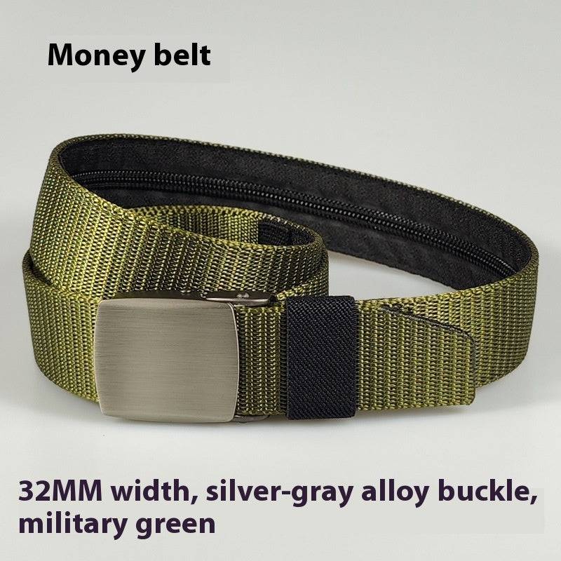 32MM Black Alloy Buckle Nylon Belt - Xmaker