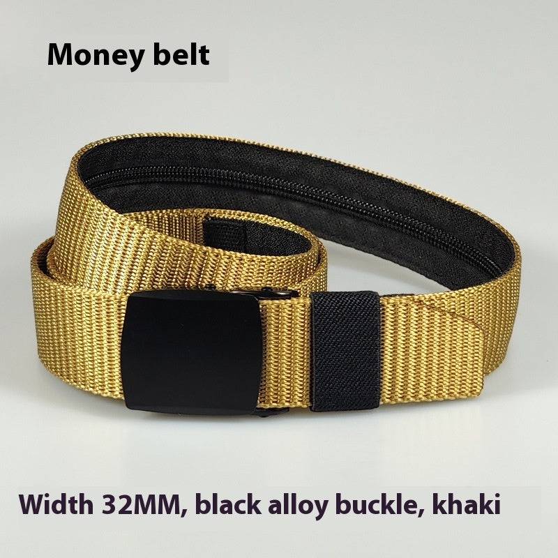 32MM Black Alloy Buckle Nylon Belt - Xmaker