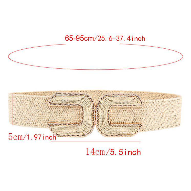 Elastic Waistband Women's Design Sense Niche Straw Elastic - Xmaker