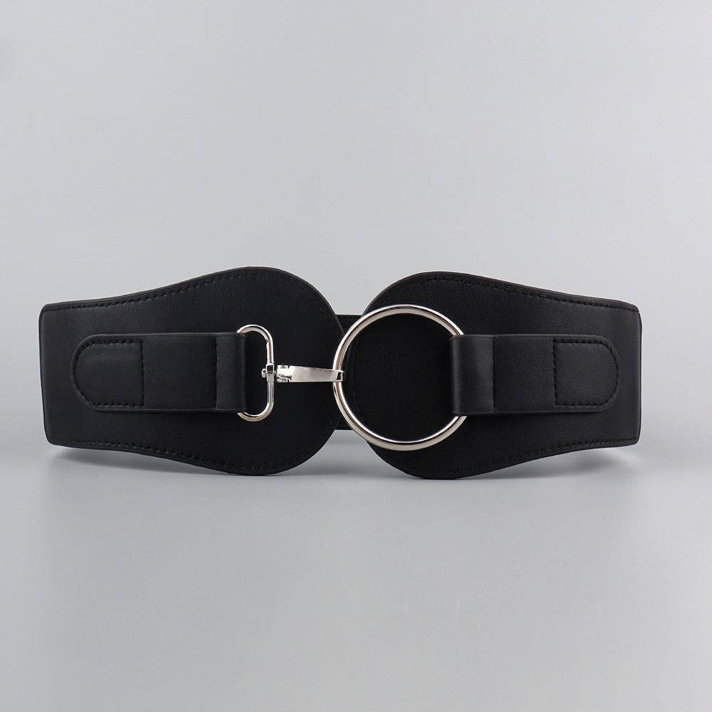 Women's Simple Sweet Cool PU Leather Decoration Wide Belt - Xmaker