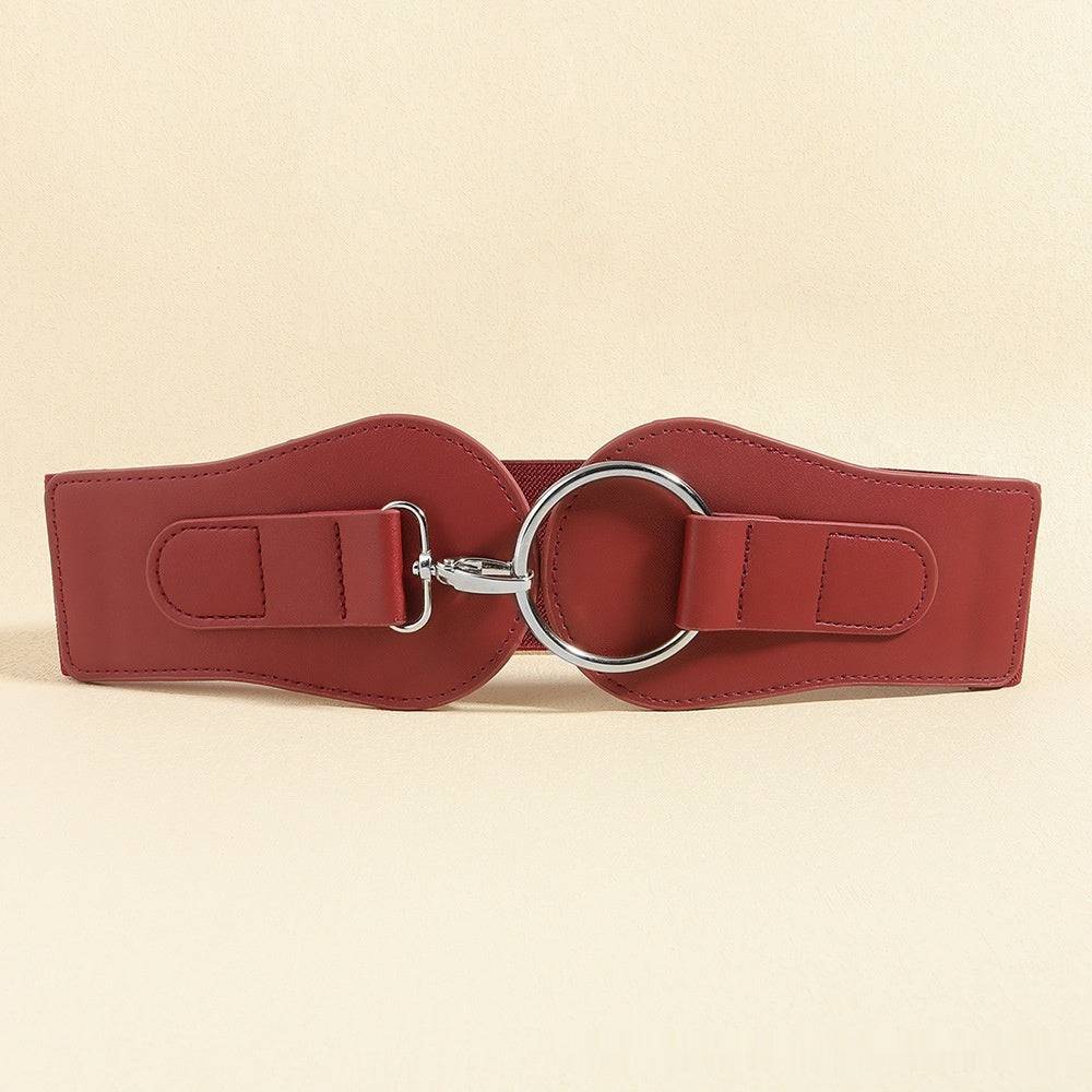 Women's Simple Sweet Cool PU Leather Decoration Wide Belt - Xmaker