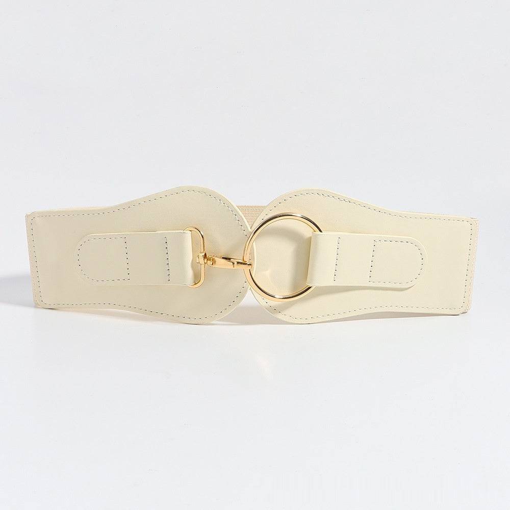 Women's Simple Sweet Cool PU Leather Decoration Wide Belt - Xmaker