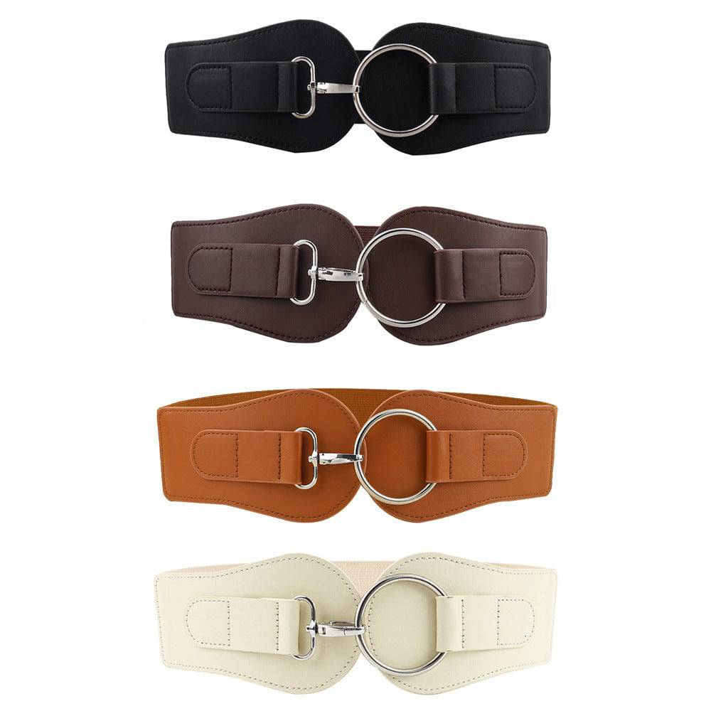 Women's Simple Sweet Cool PU Leather Decoration Wide Belt - Xmaker