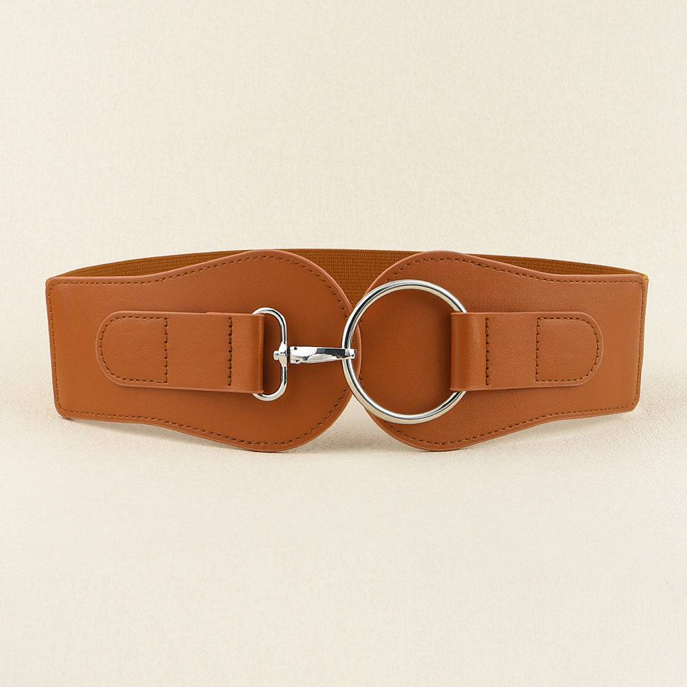 Women's Simple Sweet Cool PU Leather Decoration Wide Belt - Xmaker