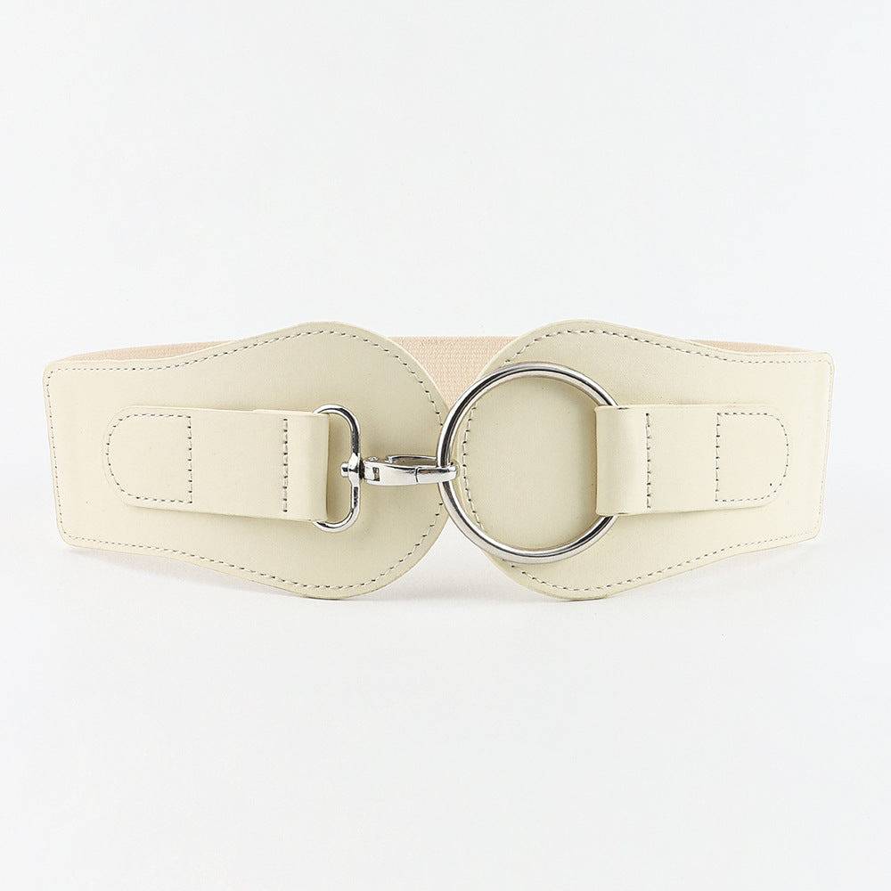 Women's Simple Sweet Cool PU Leather Decoration Wide Belt - Xmaker