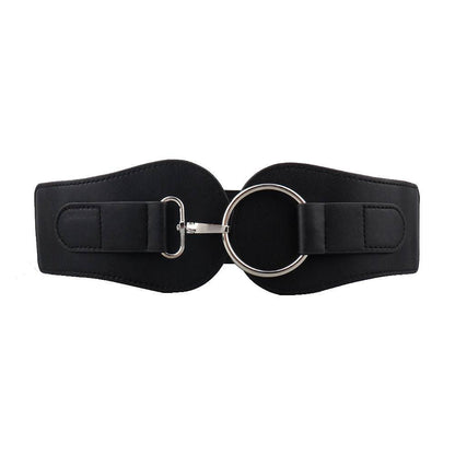 Women's Simple Sweet Cool PU Leather Decoration Wide Belt - Xmaker