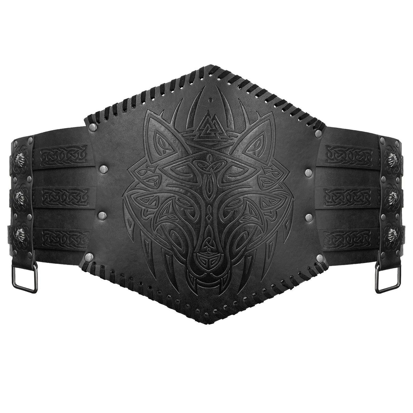 Nordic Viking Style Embossed Wide Belt - Xmaker