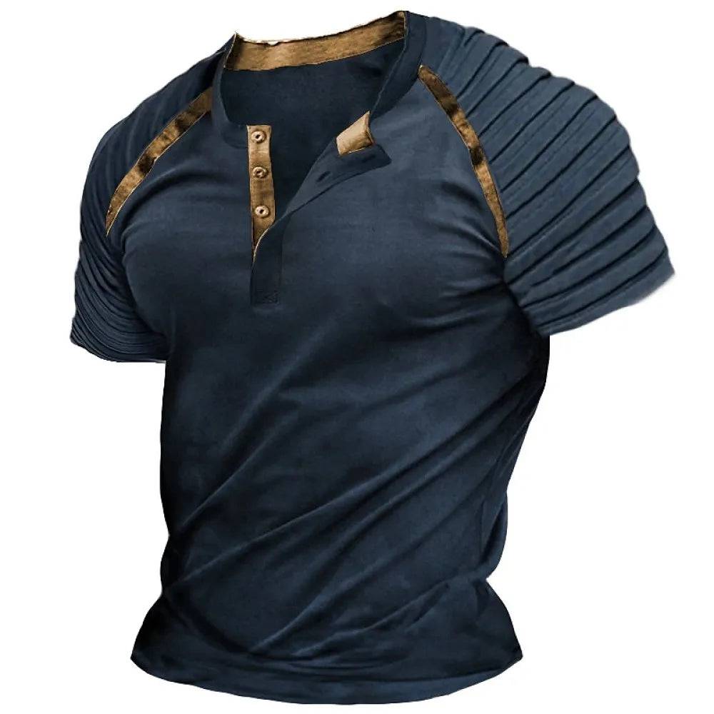 Men's Casual Henley Shirt Daily Short Sleeve - Xmaker