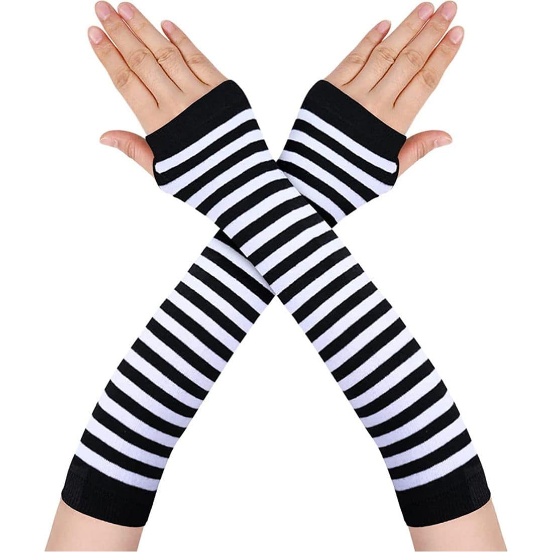 Fingerless  Dark Striped Cross Long Cosplay - Xmaker