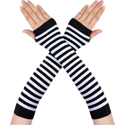 Fingerless  Dark Striped Cross Long Cosplay - Xmaker