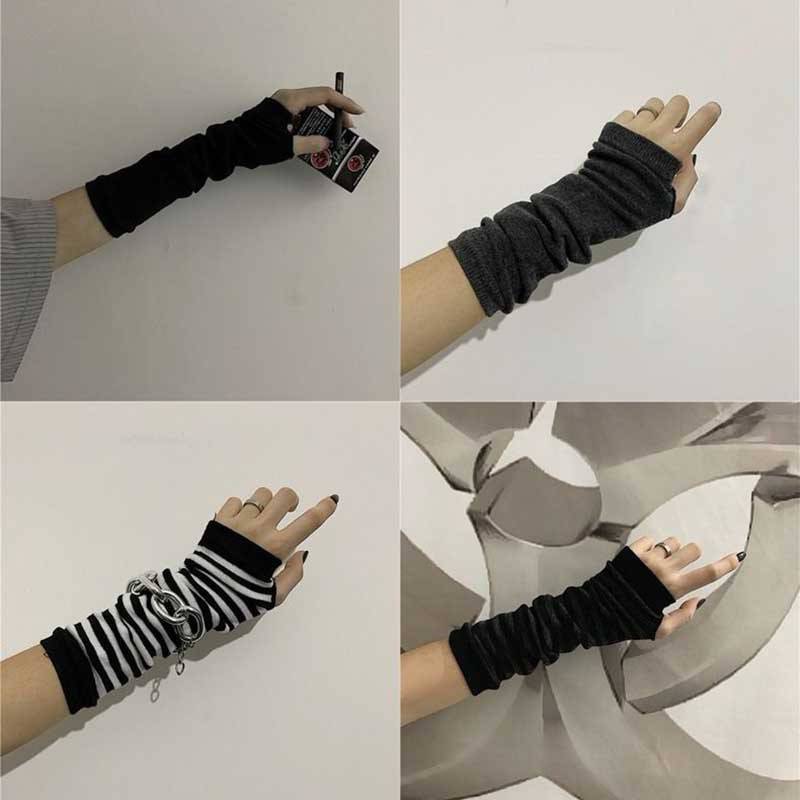 Fingerless  Dark Striped Cross Long Cosplay - Xmaker