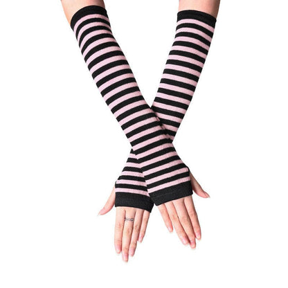 Fingerless  Dark Striped Cross Long Cosplay - Xmaker