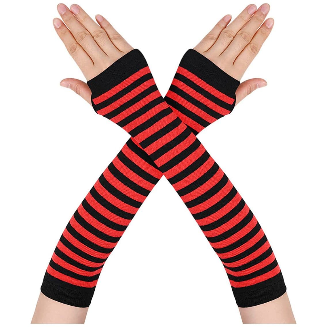 Fingerless  Dark Striped Cross Long Cosplay - Xmaker