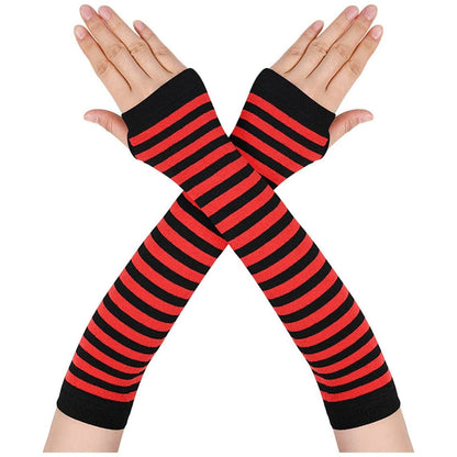 Fingerless  Dark Striped Cross Long Cosplay - Xmaker